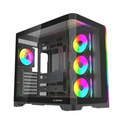 Rampage LYRON Gamingowa obudowa PC Mid Tower 7xFan ARGB PWM czarna