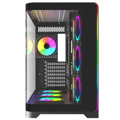 Rampage LYRON Gamingowa obudowa PC Mid Tower 7xFan ARGB PWM czarna
