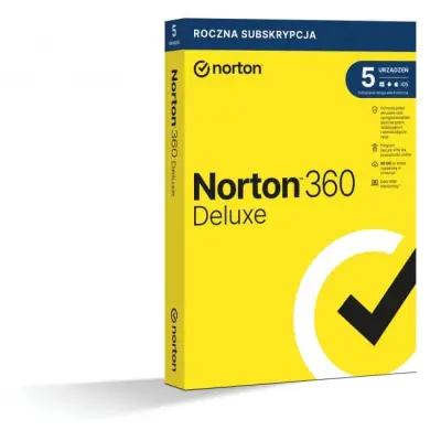 Norton 360 Deluxe BOX PL 5 - device - licencja na rok