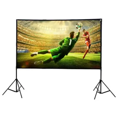 EXTRALINK FOLDABLE PROJECTION SCREEN 84" 16:9, 186x105cm, WHITE, WITH STAND, PSF-84