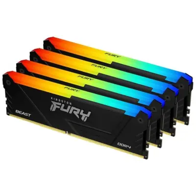 Kingston FURY Beast RGB 64GB [4x16GB 3600MHz DDR4 CL18 DIMM]