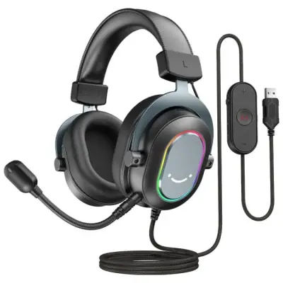 FIFINE H6 AmpliGame RGB dźwięk przestrzenny 7.1 słuchawki studyjne nauszne