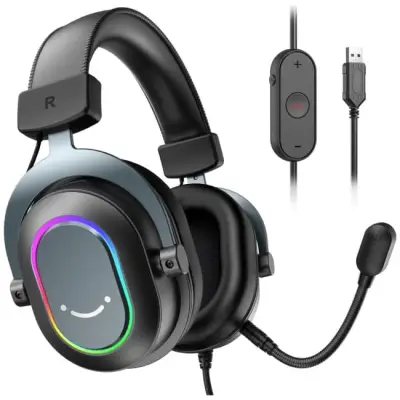FIFINE H6 AmpliGame RGB dźwięk przestrzenny 7.1 słuchawki studyjne nauszne