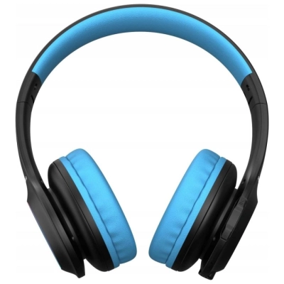 PowerLocus PLED Bezprzewodowe Słuchawki Bluetooth dla dzieci z LED czarno-niebieskie