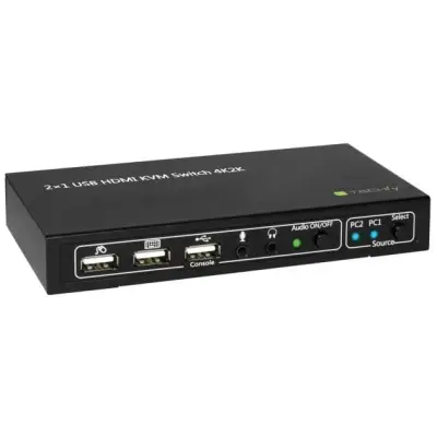 Techly Przełącznik KVM 2/1 HDMI