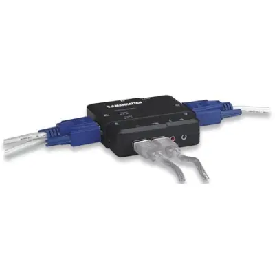 Manhattan Przełącznik KVM 2/1 USB (z audio)
