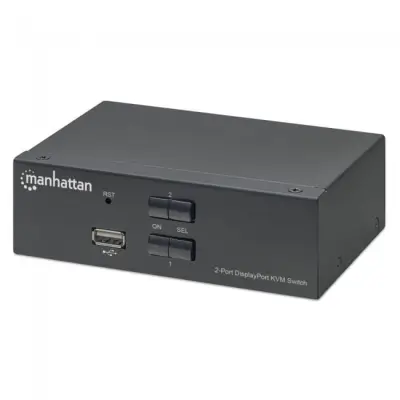 Manhattan 153546 Przełącznik KVM DisplayPort/USB 2x1 4K 60Hz