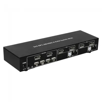 Techly 101928 Przełącznik KVM 2/1 Displayport/USB