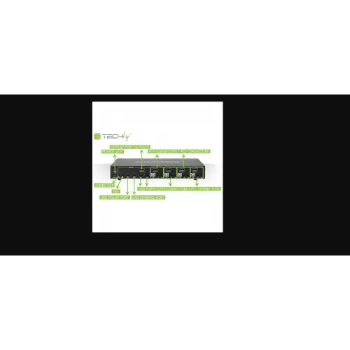 Techly 101935 Przełącznik KVM 4/1 DisplayPort/USB 4K 30Hz, hub USB