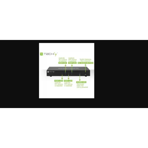 Techly 101935 Przełącznik KVM 4/1 DisplayPort/USB 4K 30Hz, hub USB