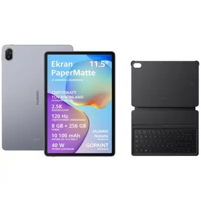 Huawei MatePad 11,5" 2025 8/256GB WiFi szary + klawiatura