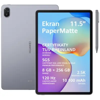 Huawei MatePad 11,5" 2025 PaperMatte 8/256GB WiFi szary + M-Pen Lite
