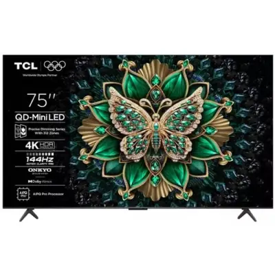 TCL 75C61K 75" QD-MiniLED 4K GoogleTV 144Hz Dolby Atmos