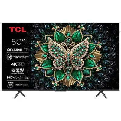 TCL 50C61K 50" QD-MiniLED 4K GoogleTV 144Hz Dolby Atmos 2025