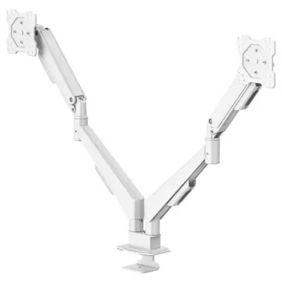 Hama 220908 uchwyt do monitora sprężyna gazowa, 2 ramiona, 13" - 35", biały