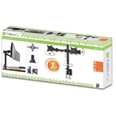 Techly Uchwyt podwójny biurkowy LCD (301740) 13-27