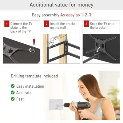 Barkan 4400 Uchwyt ścienny do TV LED/LCD 13-83” 50kg obrotowy uchylny