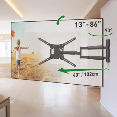 Barkan BM443XL Uchwyt ścienny do TV LED/LCD 13-86” 60kg obrotowy uchylny