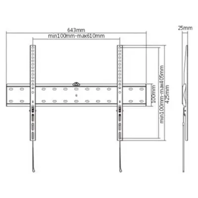 Gembird 37”-70” (40 kg) stały