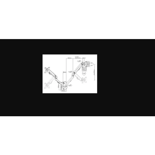 Gembird 17 ”- 27” (7 kg) na 2 monitory