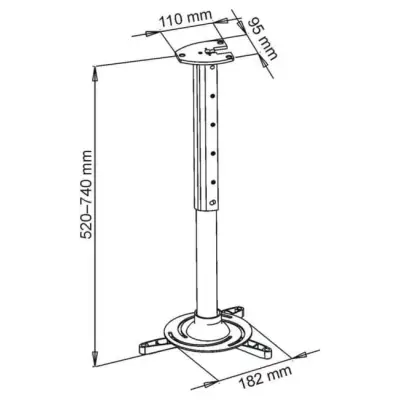 ART P-102 40-62cm 15kg uniwersalny pełna regulacja