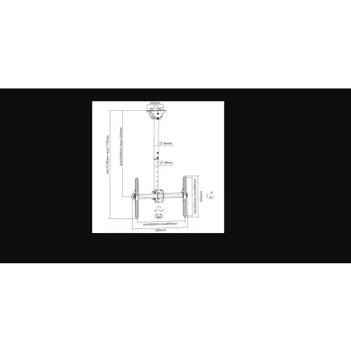 Techly Ramię sufitowe LCD (309357) 70