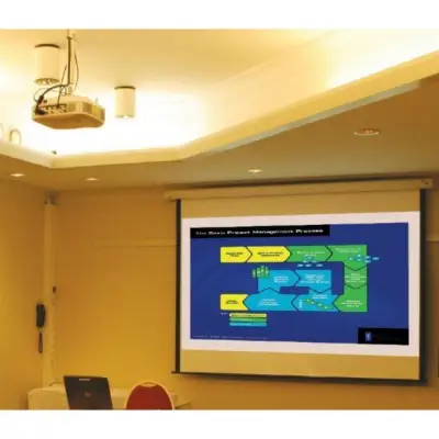 Techly 022267 Sufitowy uchwyt do projektora, 50-77cm, 15kg, biały