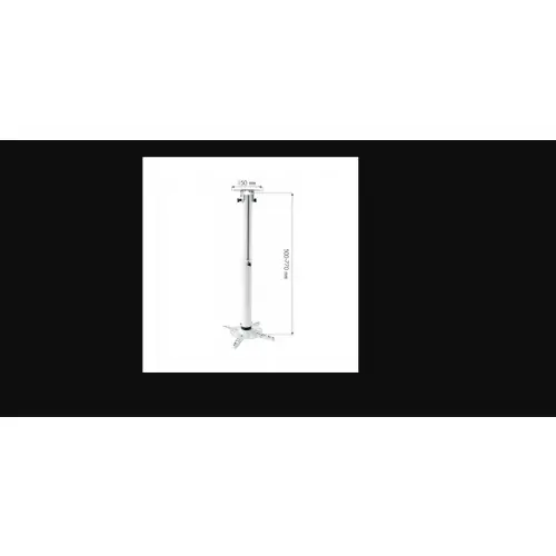 Techly 022267 Sufitowy uchwyt do projektora, 50-77cm, 15kg, biały