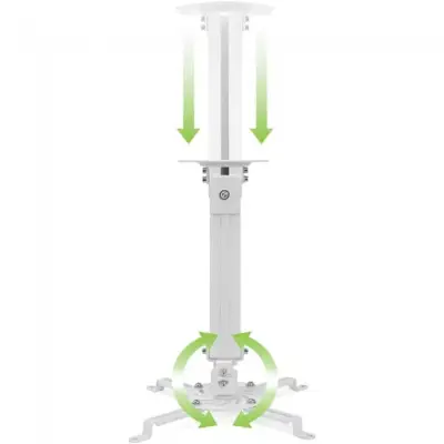 Techly 309654, 13,5kg, regulowany 38-52cm, z regulacją nachylenia i obrotu