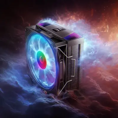 Rampage Octagon C70 Chłodzenie procesora LGA1700/AM5 LCD wentylator infinity 120mm ARGB czarny