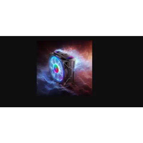 Rampage Octagon C70 Chłodzenie procesora LGA1700/AM5 LCD wentylator infinity 120mm ARGB czarny