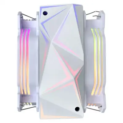 Rampage Octagon C60 Chłodzenie procesora LGA 1700/AM5 1800RPM 2 wentylatory 120mm ARGB biały