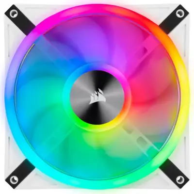 Corsair iCUE QL140 RGB 140mm PWM White Fan Dual Fan Kit with Lighting Node CORE CO-9050106-WW