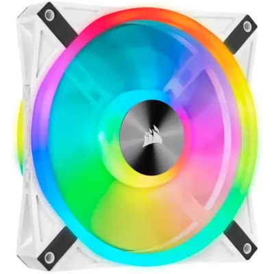 Corsair iCUE QL140 RGB 140mm PWM White Fan Dual Fan Kit with Lighting Node CORE CO-9050106-WW