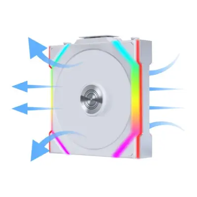 Lian Li UNI FAN SL Wireless ARGB PWM wentylator - Reverse Blade, 120 mm, biały