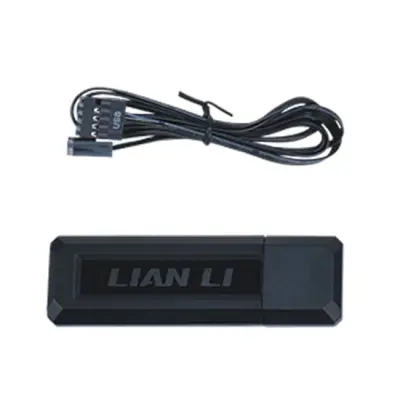 Lian Li UNI FAN SL Wireless LCD wentylator, ARGB, PWM, Trójpak z kontrolerem - 120 mm, czarny