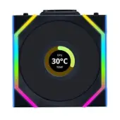 Lian Li UNI FAN SL Wireless LCD wentylator, ARGB, PWM - 120 mm, czarny