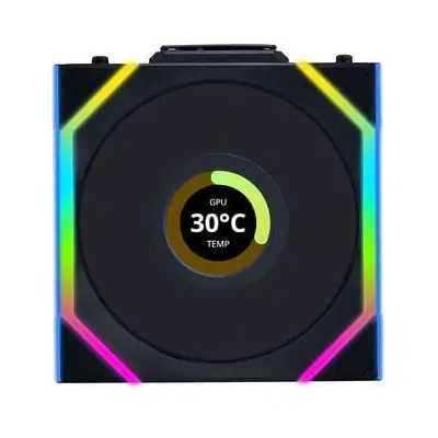 Lian Li UNI FAN SL Wireless LCD wentylator, ARGB, PWM - 120 mm, czarny