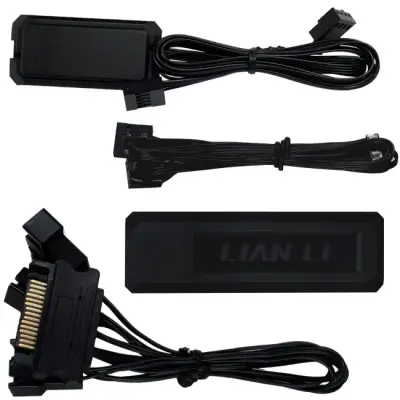 Lian Li UNI FAN TL Wireless LCD Wentylator, ARGB, PWM, Trójpak z kontrolerem - 120 mm, czarny