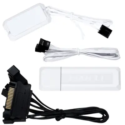 Lian Li UNI FAN TL Wireless Wentylator, ARGB, PWM, Trójpak - Reverse Blade, 120mm, biały