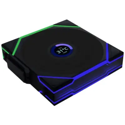 Lian Li UNI FAN TL Wireless LCD Wentylator, ARGB, PWM - Reverse Blade, 120mm, czarny