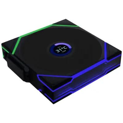 Lian Li UNI FAN TL Wireless LCD Wentylator, ARGB, PWM - Reverse Blade, 120mm, czarny