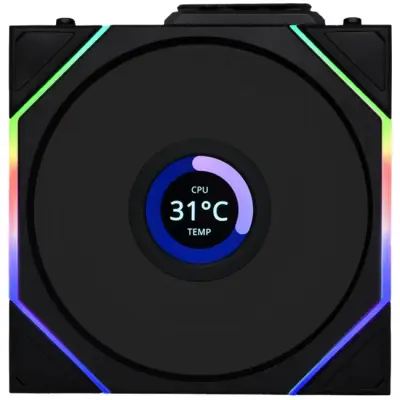 Lian Li UNI FAN TL Wireless LCD Wentylator, ARGB, PWM - Reverse Blade, 120mm, czarny