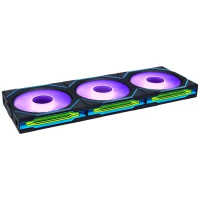 Lian Li UNI FAN SL-INF Wireless Wentylator, ARGB, PWM Trójpak z kontroleremr, Reverse-Blade, 120mm, czarny