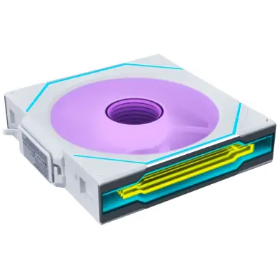 Lian Li UNI FAN SL-INF Wireless Wentylatorr, ARGB, PWM Trójpak z kontrolerem, Reverse-Blade, 120mm, biały