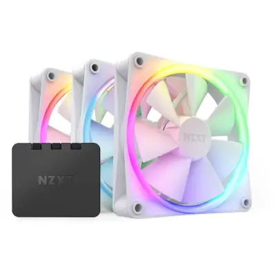 NZXT F120 RGB 120mm biały - zestaw 3 wentylatorów + kontroler