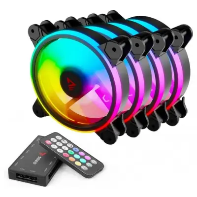 Savio FAN-01 4-pack 120mm ARGB czarne