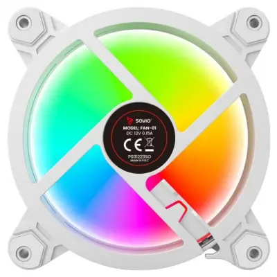 Savio FAN-01 4-pack 120mm ARGB białe