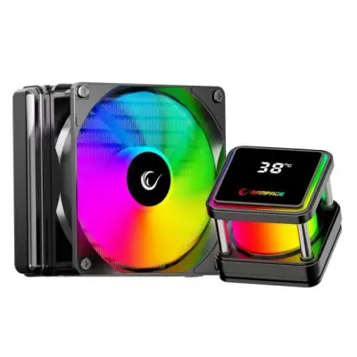 Rampage INFINITE V120 Chłodzenie wodne 120MM ARGB, miernik temperatury, czarne