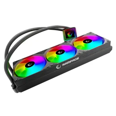 Rampage INFINITE V360 Chłodzenie wodne 360MM ARGB, miernik temperatury, czarne